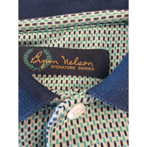 Byron Nelson M oversized golf polo "links at Gettysburg" green and blue - Picture 5 of 10